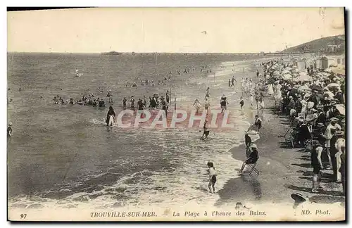 Cartes postales Trouville La Plage a L'Heure des Bains