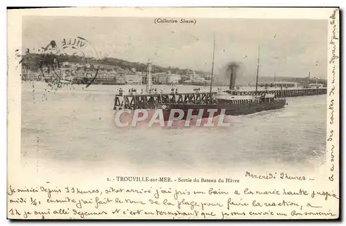 Cartes postales Trouville Sur Mer Sortie du Bateau du Havre