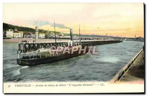 Cartes postales Trouville Arrivee du Bateau du Havre L'Augustin Normand