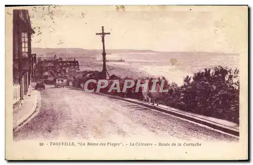 Ansichtskarte AK Trouville La reine des plages le calvaire route de la corniche