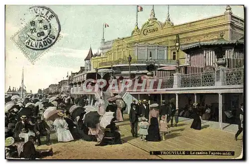 Cartes postales Trouville Le casino l&#39apres midi