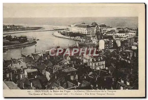 Cartes postales Trouville La reine des plages le casino l&#39embouchure de la Touques