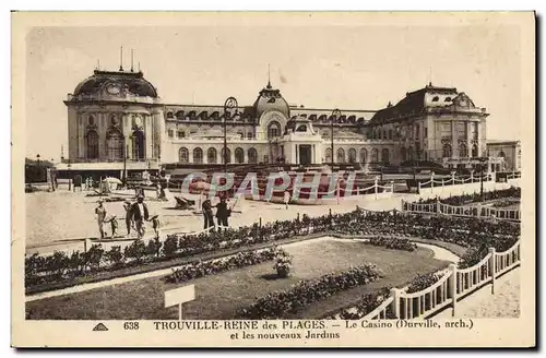 Cartes postales Trouville La reine des plages le casino et les nouveaux jardins