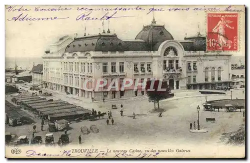 Cartes postales Trouville Le nouveau casino vu des nouvelles galeries