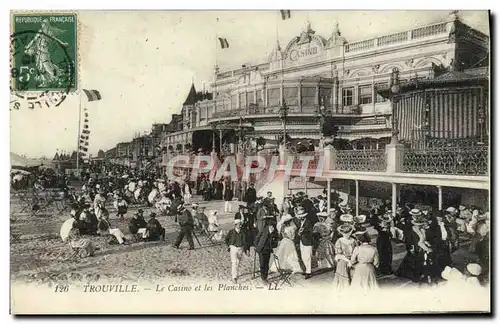 Cartes postales Trouville La casino et les planches