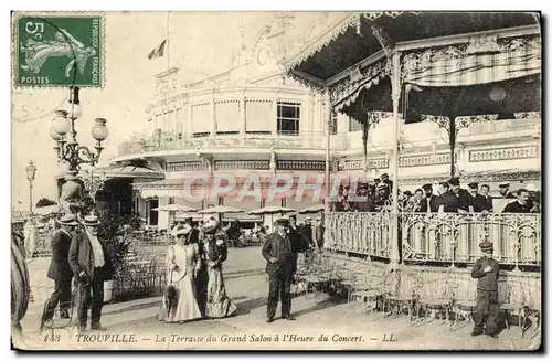 Cartes postales Trouville La terrasse du grand salon a l&#39heure du concert