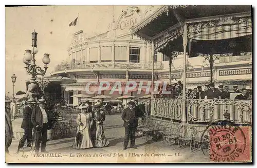 Cartes postales Trouville La terrasse du grand salon a l&#39heure du concert