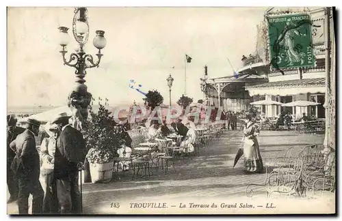 Cartes postales Trouville La terrasse du grand salon