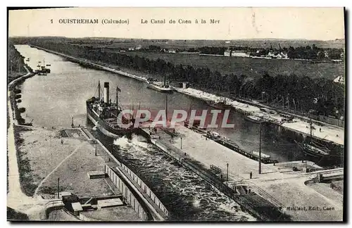 Ansichtskarte AK Ouistreham Le canal de caen a la mer Bateau