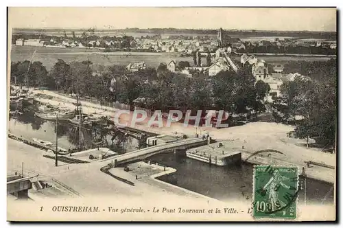 Ansichtskarte AK Ouistreham Vue generale le pont tournant et la ville