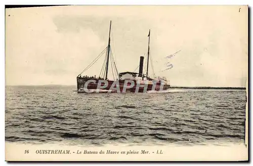 Ansichtskarte AK Ouistreham Le bateau du havre en pleine mer