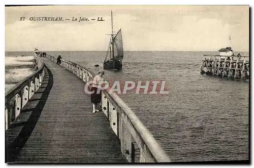 Ansichtskarte AK Ouistreham La jetee Bateau