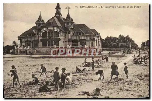 Cartes postales Riva Bella Le nouveau casino et la plage Enfants