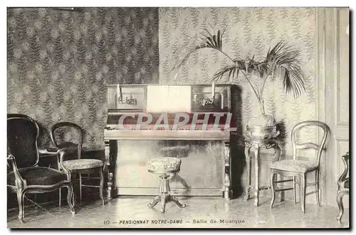 Cartes postales Orbec Pensionnat notre dame salle de musique Piano