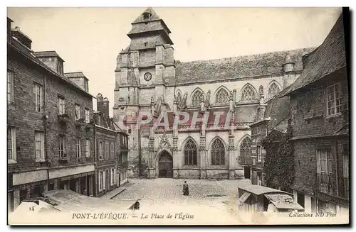 Cartes postales Pont I&#39Eveque La place de l&#39eglise