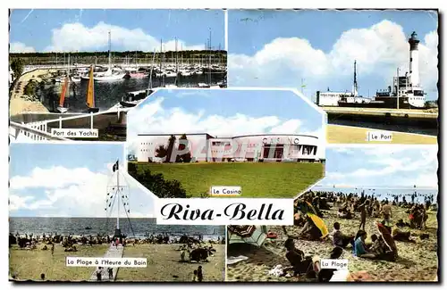 Cartes postales moderne Riva bella Port des Yachts Le port La plage La plage a l&#39heure du bain Casino