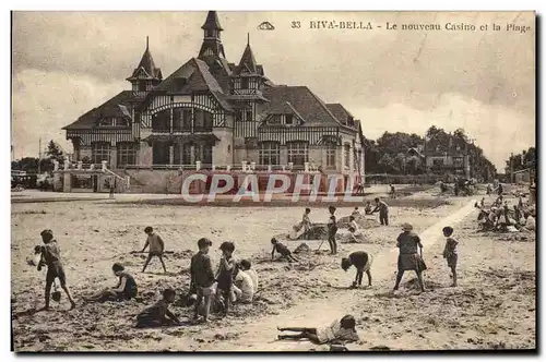 Cartes postales Riva bella Le nouveau casino et la plage Enfants