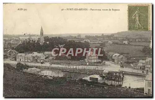 Cartes postales Port en bessin panorama route de bayeux