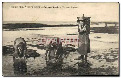 Ansichtskarte AK Scenes de la vie normande port en bessin TOP Peche