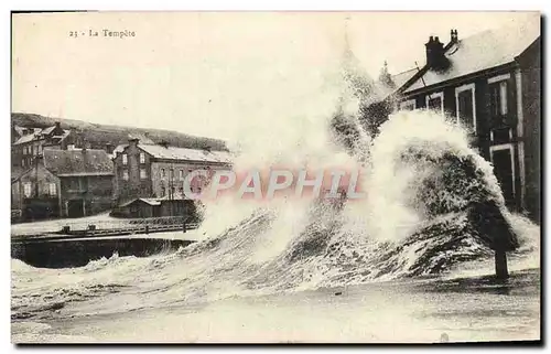 Cartes postales La tempete Port en Bessin