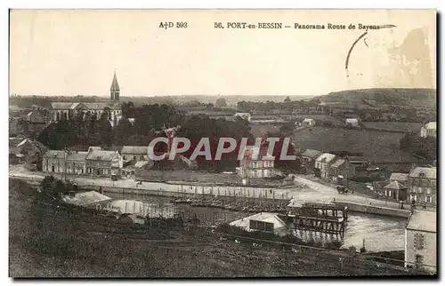 Ansichtskarte AK Port En Bessin Panorama route de Bayeux