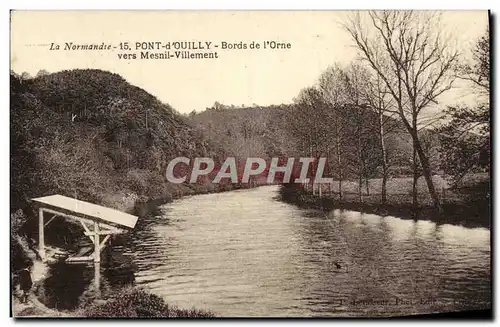 Ansichtskarte AK La Suisse Normandie Pont d&#39Ouilly bords de l&#39orne vers Mesnil Villement