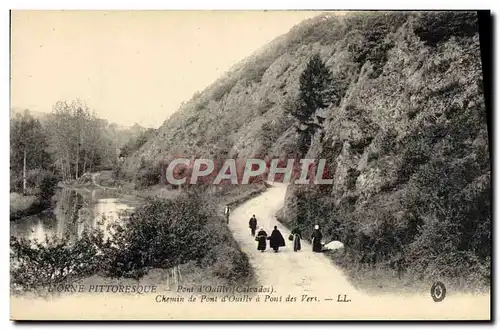 Cartes postales L'Orne pittoresque pont chemin de pont d'ouilly a Pont des Vers