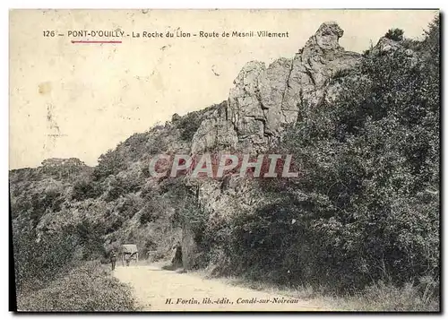 Cartes postales Pont D&#39Ouilly La Roche du Lion Route de Mesnil Villement