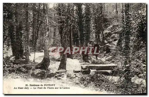 Cartes postales Environs de Potigny Au Mont Joly Le pont de pierre sur le Lairon