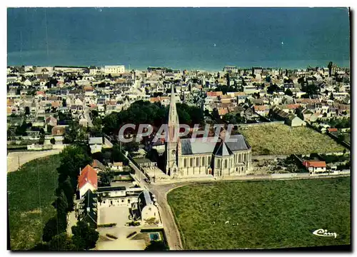 Cartes postales moderne St Aubin sur Mer Vue Generale Aerienne L&#39Eglise La colonie SNCF