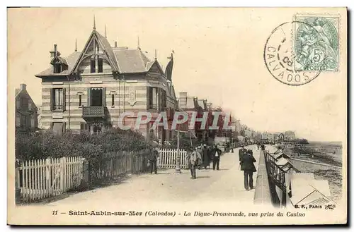 Ansichtskarte AK St Aubin sur Mer La Digue Promenade Vue Prise du Casino