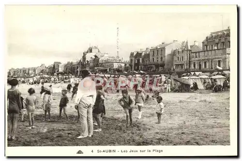 Cartes postales St Aubin sur Mer Les Jeux Sur la Plage Enfants