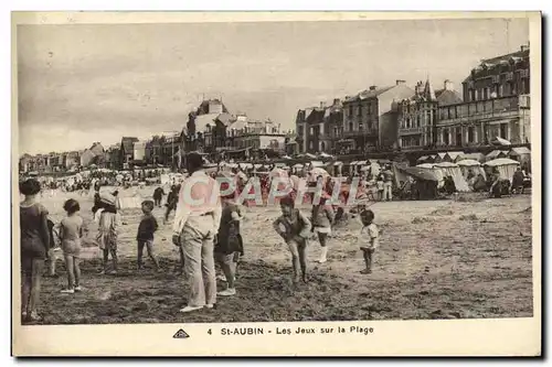 Ansichtskarte AK St Aubin sur Mer Les Jeux Sur la Plage Enfants