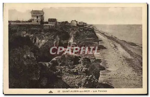 Ansichtskarte AK St Aubin Sur Mer Les Falaises