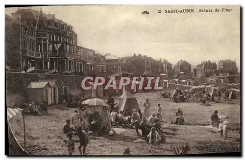 Cartes postales St Aubin Scenes de Plage