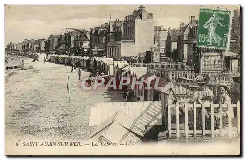 Cartes postales St Aubin Sur Mer Les Cabines