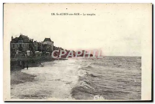 Cartes postales St Aubin Sur Mer La Tempete