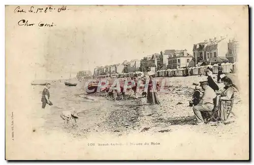 Cartes postales St Aubin Sur Mer L&#39heure du bain