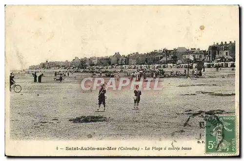 Ansichtskarte AK Saint Aubin sur Mer La Plage a Maree Basse