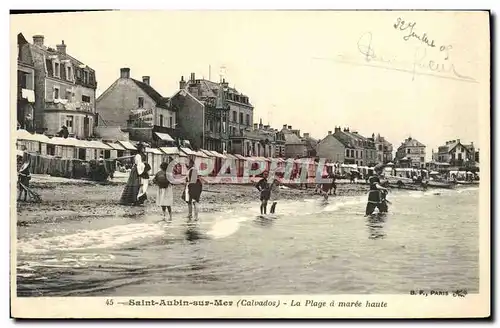 Ansichtskarte AK Saint Aubin sur Mer La Plage a Maree Basse