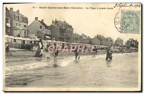 Ansichtskarte AK Saint Aubin sur Mer La plage a maree haute