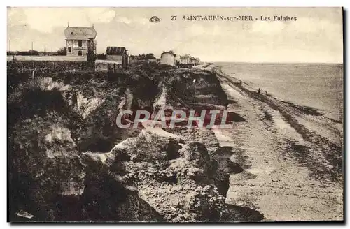 Ansichtskarte AK Saint Aubin Sur Mer Les Falaises