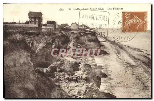 Ansichtskarte AK Saint Aubin Sur Mer Les Falaises