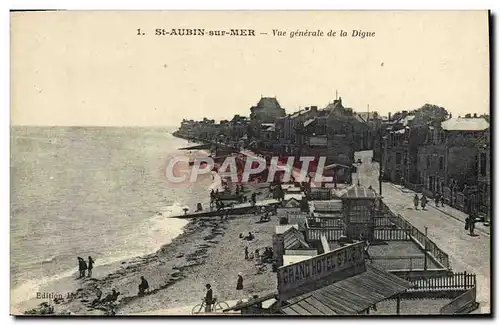 Ansichtskarte AK Saint Aubin sur Mer Vue generale de la Digue Grand Hotel St Aubin