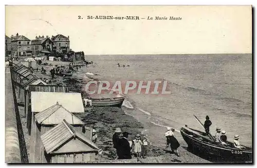 Cartes postales Saint Aubin sur Mer la Maree Haute