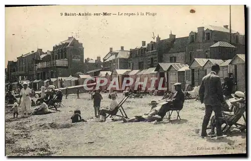 Cartes postales Saint Aubin sur Mer Le Repos a la Plage