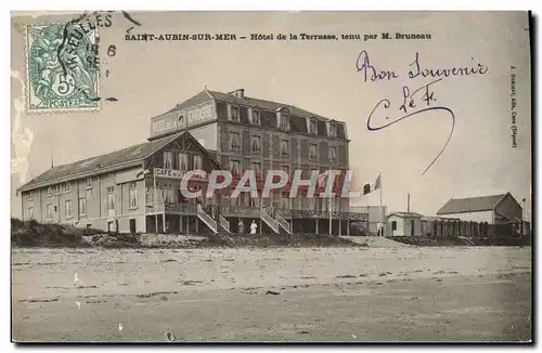 Cartes postales Saint Aubin sur Mer Hotel de la Terrasse Tenu par M Bruneau