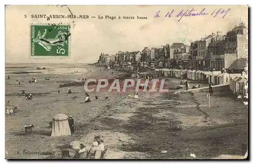 Ansichtskarte AK Saint Aubin sur Mer La Plage a Maree Basse