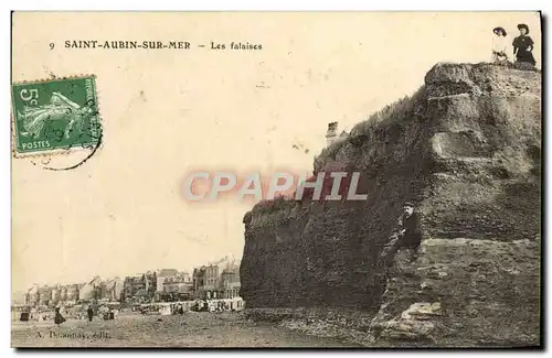 Cartes postales Saint Aubin sur Mer Les Falaises