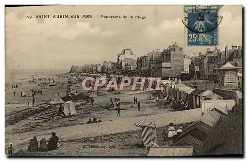 Cartes postales Saint Aubin sur Mer Panorama de la Plage